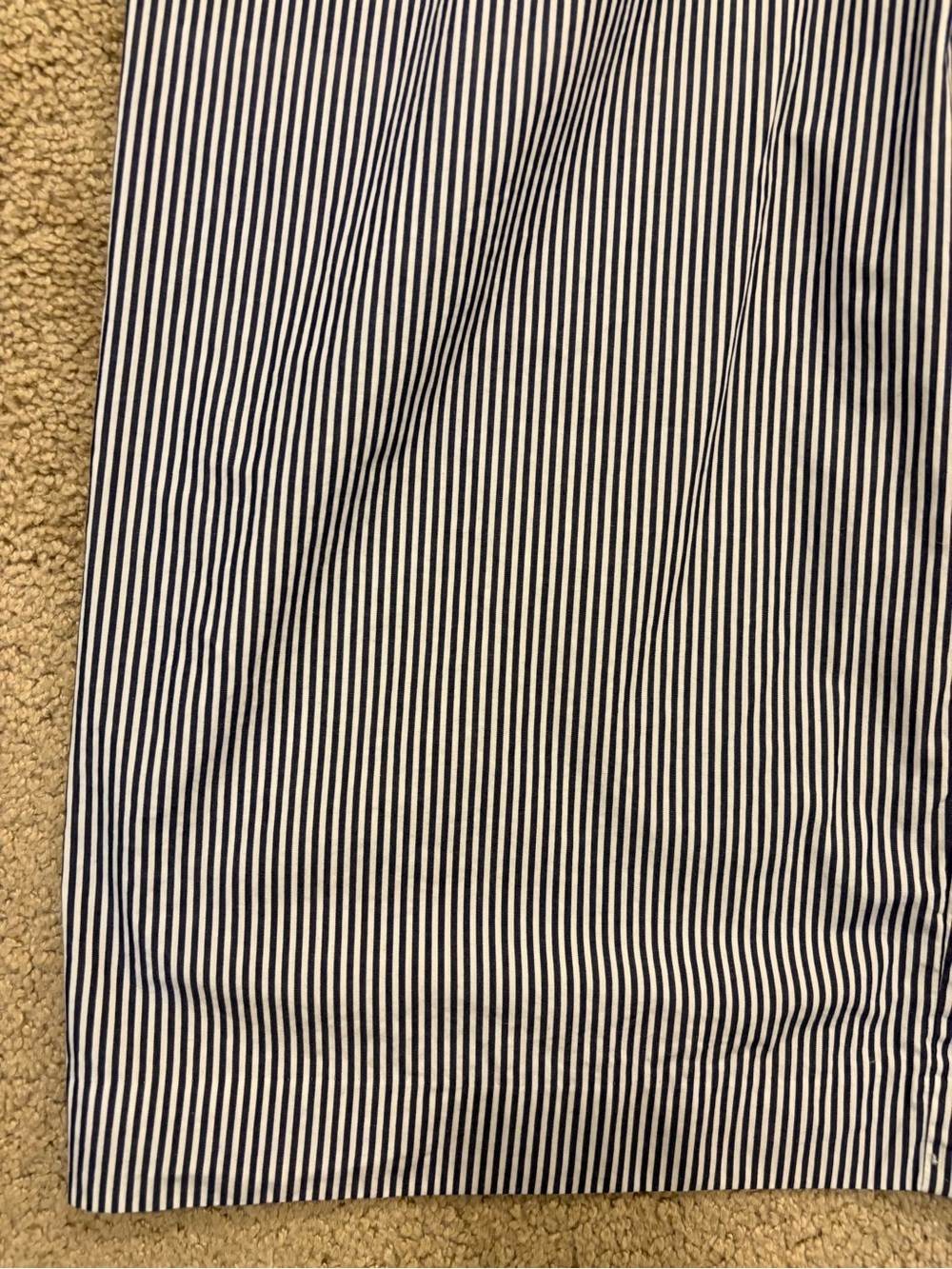 ⁠J.Crew Marseille Blue White Pinstripe Wide Leg Crop Jumpsuit Size 2 - Picture 5 of 11